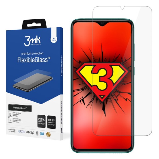 3MK FlexibleGlass Hybrid Tempered Glass / Film protector priekš Xiaomi Redmi Note 8 Pro - hibrīds ekrāna aizsargstikls / aizsargplēve