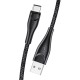 Usams 3M U41 Braided 2A USB to Type-C cable - Melns - USB-C lādēšanas un datu kabelis / vads