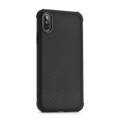 RoarKorea Armor Carbon Back Case priekš Samsung Galaxy Note 10 N970 - Melns - triecienizturīgs silikona aizmugures apvalks / maciņš