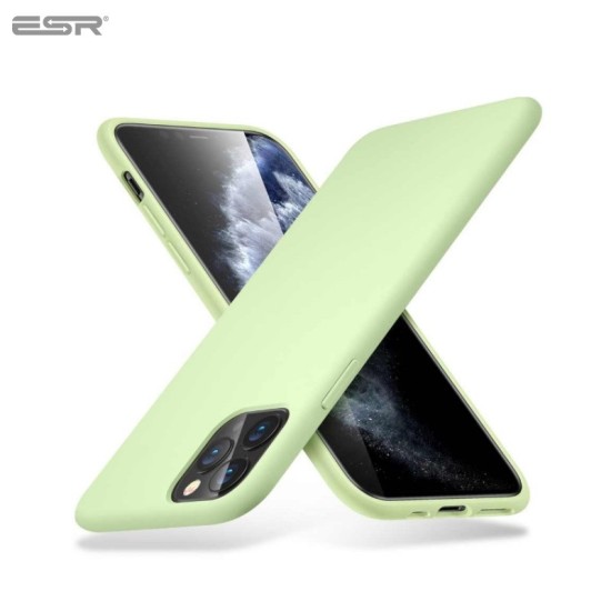 ESR Yippee Color Microfiber Back Cover priekš Apple iPhone 11 Pro - Zaļš - silikona aizmugures apvalks / bampers-vāciņš