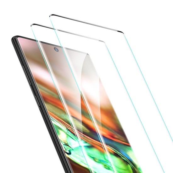 ESR 3D Edge Glue Case Friendly (2 gab.) Tempered Glass protector priekš Samsung Galaxy Note 10 N970 - Melns - Ekrāna Aizsargstikls / Bruņota Stikla Aizsargplēve