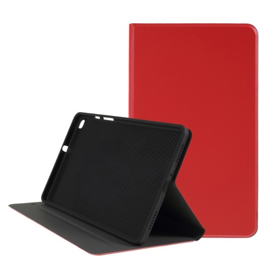 PU Leather Stand Shell Case priekš Samsung Galaxy Tab A 8.0 (2019) T290 / T295 - Sarkans - sāniski atverams maciņš ar stendu