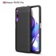 Litchi Skin PU Leather Coated TPU Mobile Phone Case priekš Huawei P Smart Pro (2019) - Melns - ādas imitācijas triecienizturīgs silikona aizmugures apvalks (maciņš, bampers, vāciņš, slim cover, bumper, back case)