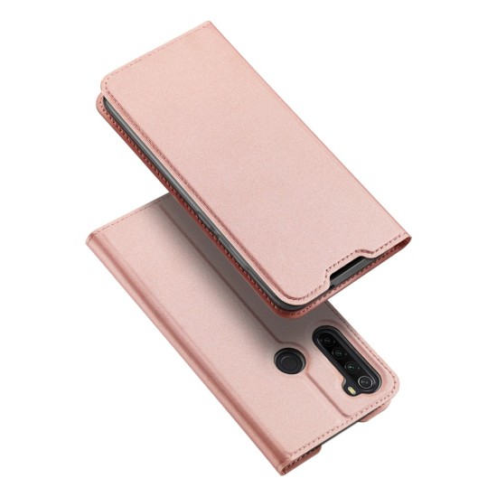 Dux Ducis Skin Pro series priekš Xiaomi Redmi Note 8 / Note 8 (2021) - Rozā Zelts - sāniski atverams maciņš ar magnētu un stendu (ādas maks, grāmatiņa, leather book wallet case cover stand)