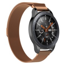 22mm Magnetic Milanese Stainless Steel Woven Smart Watch Strap - Rozā Zelts - siksniņas (jostas) viedpulksteņiem no nerūsējoša tērauda ar magnētu