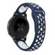 20mm Bi-color Soft Silicone Watch Strap Replacement - Синий / Белый - силиконовый ремешок для часов