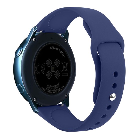 20mm Soft Silicone Watch Band Replacement - Tumši Zils - silikona siksniņas (jostas) priekš pulksteņiem