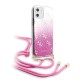 Guess 4G Gradient with Strap Back Case GUHCN61WO4GPI для Apple iPhone 11 - Розовый - пластиковый чехол-накладка / бампер