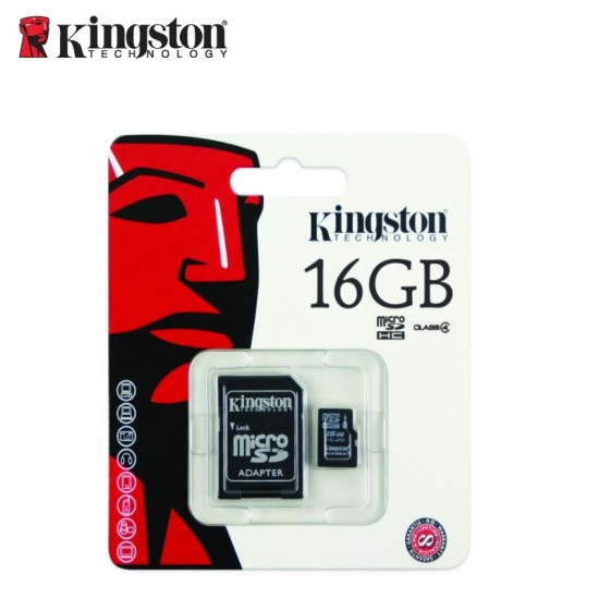Kingston 16GB Micro SDHC Card class4 ar SD Adapteri Atmiņas karte