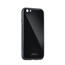 Forcell Glass Back Case priekš Samsung Galaxy S20 Plus 5G G986 - Melns - plastikas aizmugures apvalks ar aizsardzības stiklu (bampers, vāciņš, PU back cover, bumper shell)