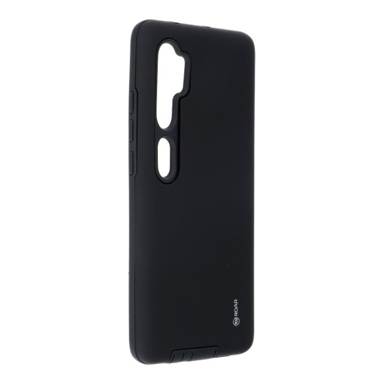 RoarKorea Rico Armor Back Case priekš Xiaomi Mi Note 10 / Note 10 Pro - Melns - triecienizturīgs silikona aizmugures apvalks (bampers, vāciņš, slim TPU silicone case shell cover, bumper)