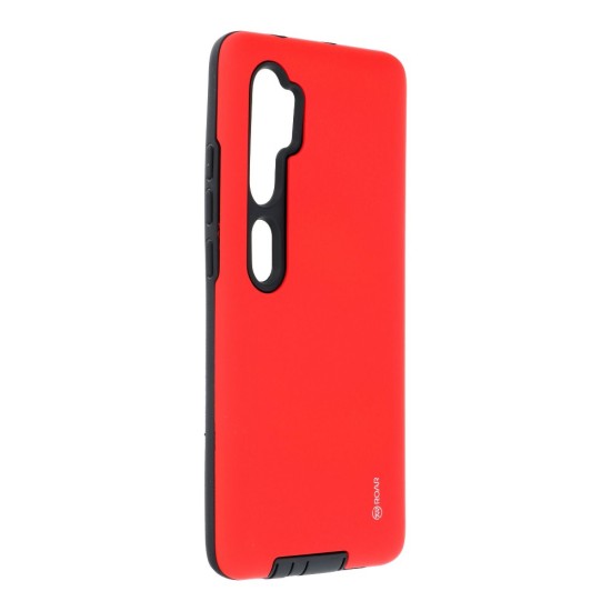 RoarKorea Rico Armor Back Case priekš Xiaomi Mi Note 10 / Note 10 Pro - Sarkans - triecienizturīgs silikona aizmugures apvalks (bampers, vāciņš, slim TPU silicone case shell cover, bumper)
