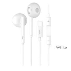 Hoco L10 Acoustic Type-C Stereo Earphones with Remote and Microphone - Baltas - Universālas stereo austiņas ar mikrofonu