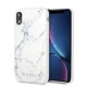 Guess Marble series GUHCI61PCUMAWH priekš Apple iPhone XR - Balts - silikona aizmugures apvalks (bampers, vāciņš, slim TPU case cover, bumper)