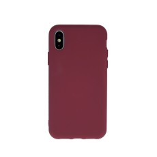 OEM Silicone Back Case (Microfiber Soft Touch) priekš Apple iPhone XS Max - Bordo - matēts silikona aizmugures apvalks