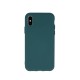OEM Silicone Back Case (Microfiber Soft Touch) priekš Apple iPhone XS Max - Tumši Zaļš - matēts silikona aizmugures apvalks