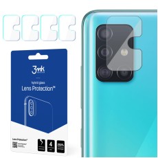 3MK Lens Protection (4 gab.) Hybrid Tempered Glass / Film camera protector priekš Samsung Galaxy A51 A515 - hibrīds aizmugurējās kameras aizsargstikls / aizsargplēve