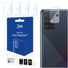 3MK Lens Protection (4 gab.) Hybrid Tempered Glass / Film camera protector priekš Samsung Galaxy A71 A715 - hibrīds aizmugurējās kameras aizsargstikls / aizsargplēve