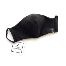 Coo Culte atkārtoti lietojama auduma Sejas Maska ar kabatiņu priekš filtra - Melna (stiprinās aiz ausīm) - (Protective face mask)