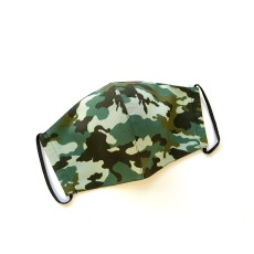 Vairākas reizes lietojamas kokvilna auduma Sejas Maska - Kamuflāža (stiprinās aiz ausīm) - (Protective cotton face mask)
