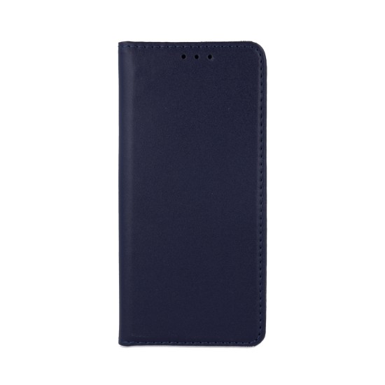 Genuine Leather Case Smart Pro priekš Samsung Galaxy S10 Lite G770 - Tumši Zils - dabīgās ādas maciņš sāniski atverams ar stendu