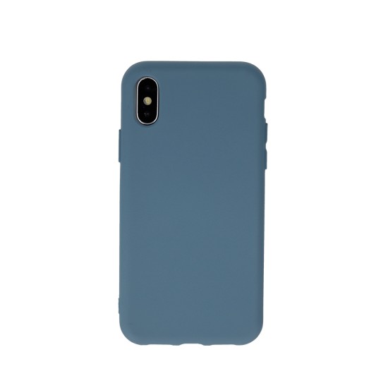 OEM Silicone Back Case (Microfiber Soft Touch) priekš Huawei P Smart (2019) / Honor 10 Lite - Pelēks Zils - matēts silikona aizmugures apvalks
