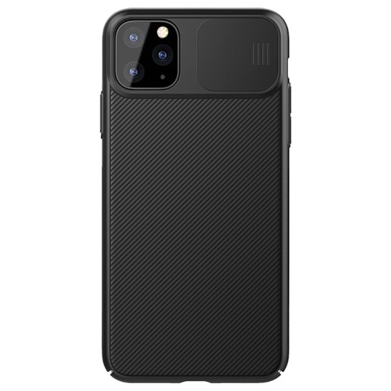Nillkin CamShield Slide Camera Back Hard Case Cover priekš Apple iPhone 11 Pro Max - Melns - plastikas aizmugures apvalks / bampers ar kameras aizsargmehānismu