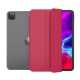 Tri-fold Stand PU Smart Auto Wake/Sleep Leather Case priekš Apple iPad Pro 11 (2020 / 2021 / 2022) - Sarkans - sāniski atverams maciņš ar stendu