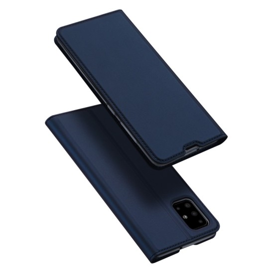Dux Ducis Skin Pro series priekš Samsung Galaxy A51 A515 - Tumši Zils - sāniski atverams maciņš ar magnētu un stendu (ādas maks, grāmatiņa, leather book wallet case cover stand)