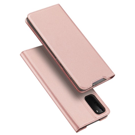 Dux Ducis Skin Pro series priekš Samsung Galaxy S20 G980 - Rozā Zelts - sāniski atverams maciņš ar magnētu un stendu (ādas maks, grāmatiņa, leather book wallet case cover stand)