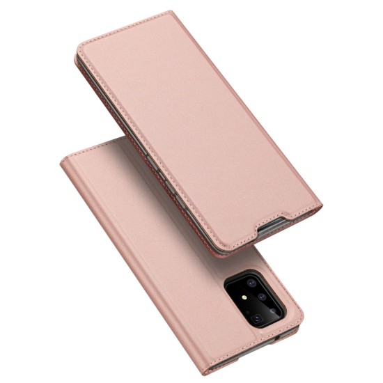 Dux Ducis Skin Pro series priekš Samsung Galaxy S10 Lite G770 - Rozā Zelts - sāniski atverams maciņš ar magnētu un stendu (ādas maks, grāmatiņa, leather book wallet case cover stand)