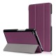 Tri-fold Stand PU Smart Auto Wake/Sleep Leather Case priekš Lenovo Tab 4 8.0 TB-8504 - Violets - sāniski atverams maciņš ar stendu