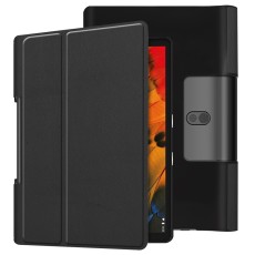 PU Leather Stand Case priekš Lenovo Yoga Smart Tab 10.1 X705 - Melns - sāniski atverams mākslīgas ādas maciņš ar stendu