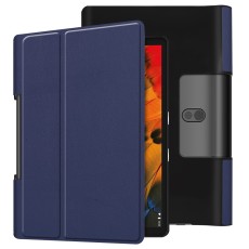 PU Leather Stand Case priekš Lenovo Yoga Smart Tab 10.1 X705 - Tumši Zils - sāniski atverams mākslīgas ādas maciņš ar stendu