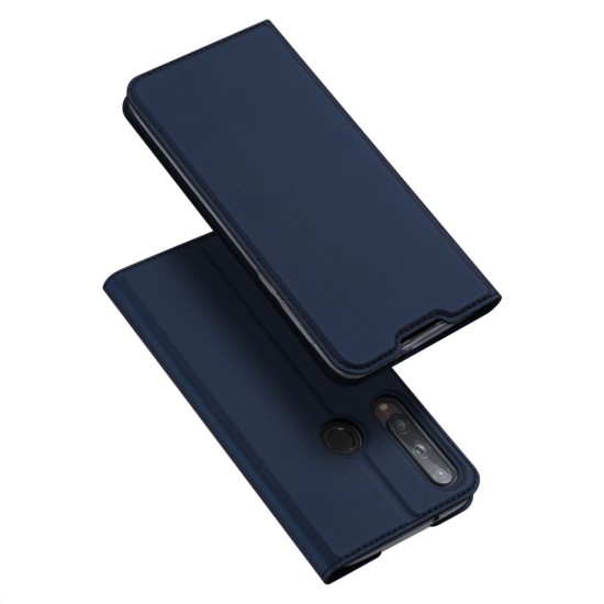 Dux Ducis Skin Pro series priekš Huawei P40 Lite E - Tumši Zils - sāniski atverams maciņš ar magnētu un stendu (ādas maks, grāmatiņa, leather book wallet case cover stand)