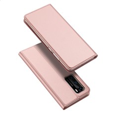 Dux Ducis Skin Pro series priekš Huawei P40 - Rozā Zelts - sāniski atverams maciņš ar magnētu un stendu (ādas maks, grāmatiņa, leather book wallet case cover stand)