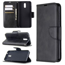 PU Leather Book Case with Wallet Stand priekš Nokia 2.3 - Melns - sāniski atverams mākslīgas ādas maciņš ar stendu