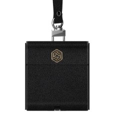 Nillkin QI Wireless Chaging Protective Case priekš Apple Airpods - Melns - ādas apvalks bezvadu austiņu lādēšanas ierīcei