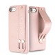 Guess Saffiano Strap series Back Case GUHCI8SBSRO для Apple iPhone 7 / 8 / SE2 (2020) / SE3 (2022) - Розовый - кожаный чехол-накладка / бампер-крышка