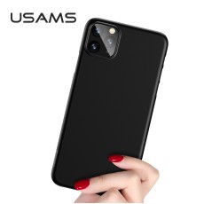 Usams Back Case Gentle series priekš Apple iPhone 11 Pro Max - Melns - matēts plastikas aizmugures apvalks / vāciņš