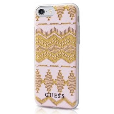 Guess Aztec Tribal 3D series GUHCP7TGPI priekš Apple iPhone 7 / 8 / SE2 (2020) / SE3 (2022) - Rozā - silikona aizmugures apvalks / bampers-vāciņš