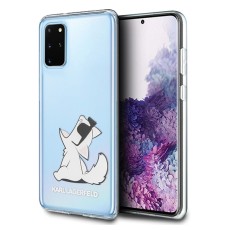 Karl Lagerfeld Choupette Fun series KLHCS67CFNRC priekš Samsung Galaxy S20 Plus 5G G986 - Caurspīdīgs - silikona aizmugures apvalks / bampers-vāciņš