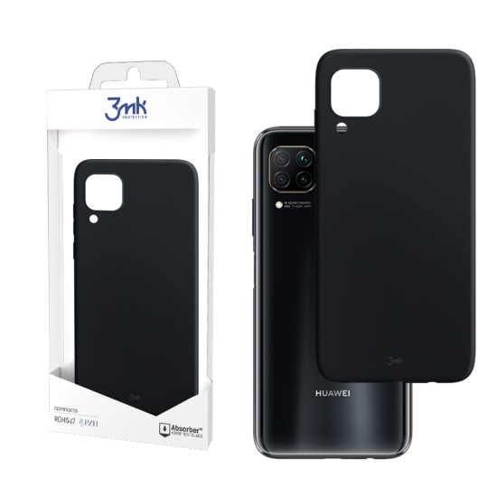 3MK Matt Case priekš Huawei P40 Lite - Melns - matēts silikona aizmugures apvalks / bampers-maciņš