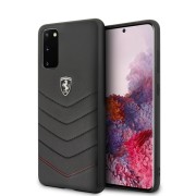 Ferrari Leather Hardcase FEHQUHCS62BK priekš Samsung
