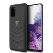 Ferrari Leather Hardcase FEHQUHCS67BK priekš Samsung