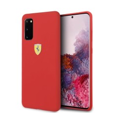 Ferrari Silicone series FESSIHCS62RE priekš Samsung Galaxy S20 G980 - Sarkans - silikona aizmugures apvalks / bampers-vāciņš