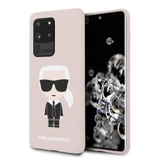 Karl Lagerfeld Silicone Iconic series KLHCS69SLFKPI для Samsung Galaxy S20 Ultra 5G G988 - Розовый - силиконовый чехол-накладка / бампер-крышка