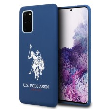 U.S. Polo Assn. Silicone Collection series USHCS67SLHRNV priekš Samsung Galaxy S20 Plus 5G G986 - Tumši Zils - silikona aizmugures apvalks / bampers-vāciņš