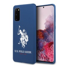 U.S. Polo Assn. Silicone Collection series USHCS62SLHRNV priekš Samsung Galaxy S20 G980 - Tumši Zils - silikona aizmugures apvalks / bampers-vāciņš