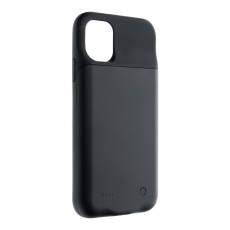 Powerbank 4500mAh Back Case priekš Apple iPhone 11 Pro Max - Melns - silikona / plastikāta aizmugures apvalks / bampers-vāciņš ar Iebūvētu akumulatoru
